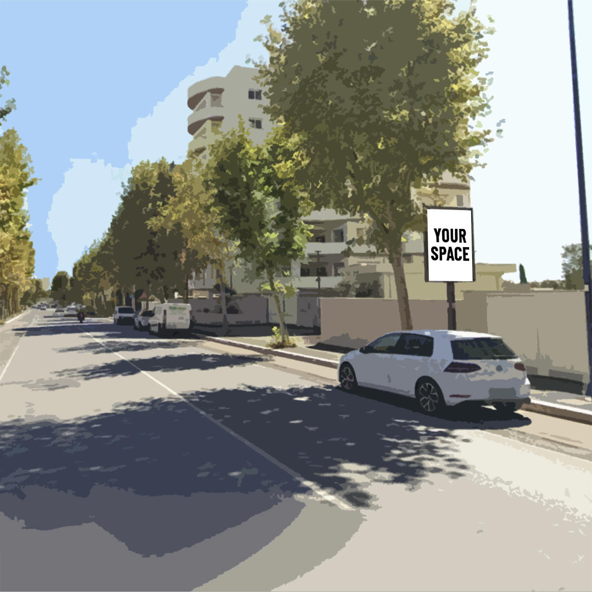SPAZIO PUBBLICITARIO 210 x 150 Via Mascagni (APRILIA) Dal 20/10/2026 al 17/11/2026 29 giorni